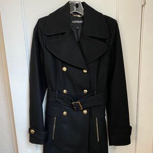 Express Wool Blend Long Pea Coat